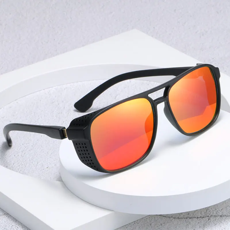 

New Steampunk Sunglasses Men 2022 Vintage Brand Designer Women Square Sun Glasses Fashion Punk Male Driving Eyewear UV400