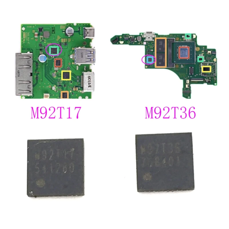 

2x Host Charging Management M92T17/M92T36 Video Audio IC Chip Replacement Repair Part for NS Switch Console