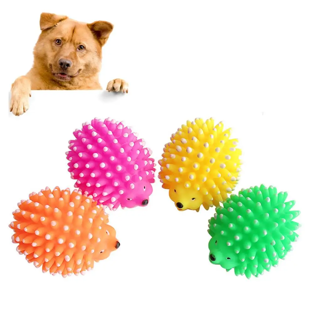 Собака Щенок Милый в виде Ёжика Кукла интерактивная пищащая жевательная игрушка