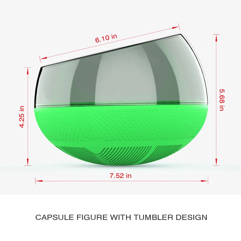 

Dog Bowl Space Capsule Shape Separate Dog Bowl Arc Bottom Design PC+PP+ABS Material Thick and Durable