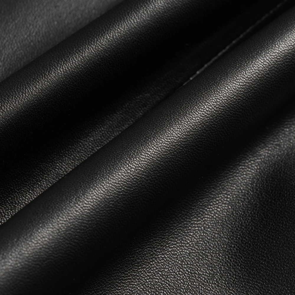 Мужская Короткая кожаная куртка коричневая Повседневная Формальная из