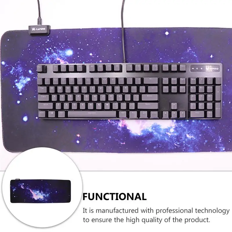 

LED Mouse Mat Lighting Mode Adjustable Computer Sky Pattern Gaming Mousepad