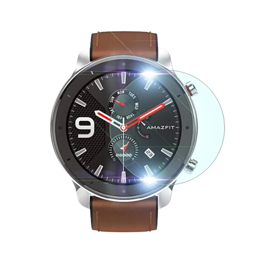 Защитное стекло закаленное 9H 2.5D для смарт-часов xiaomi Huami Amazfit GTR 47 мм 42 | Мобильные