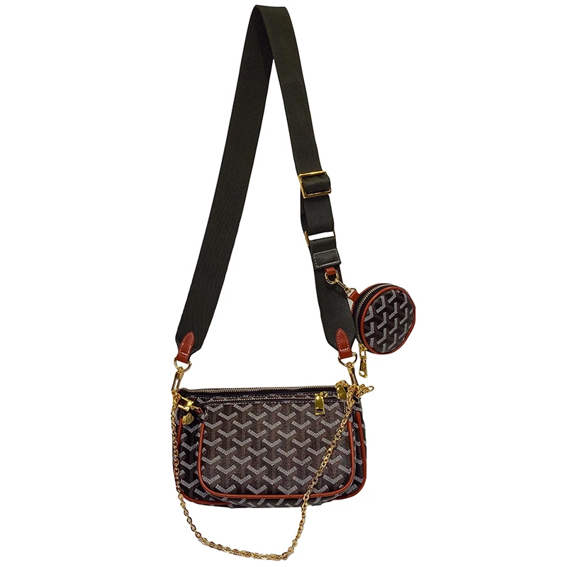 Роскошная брендовая Дизайнерская Женская посылка три в одном сумки через плечо