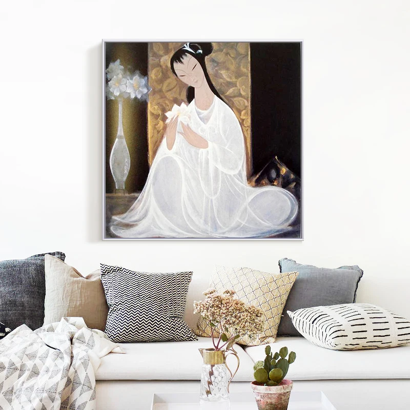 Китайские картины тушью по номерам художественная работа краска красота леди