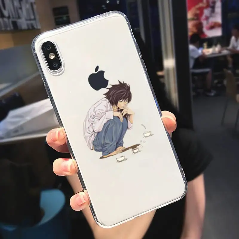 

Death Note Anime Ryuk kira Phone Case Transparent soft For iphone 5 5s 5c se 6 6s 7 8 11 12 plus mini x xs xr pro max