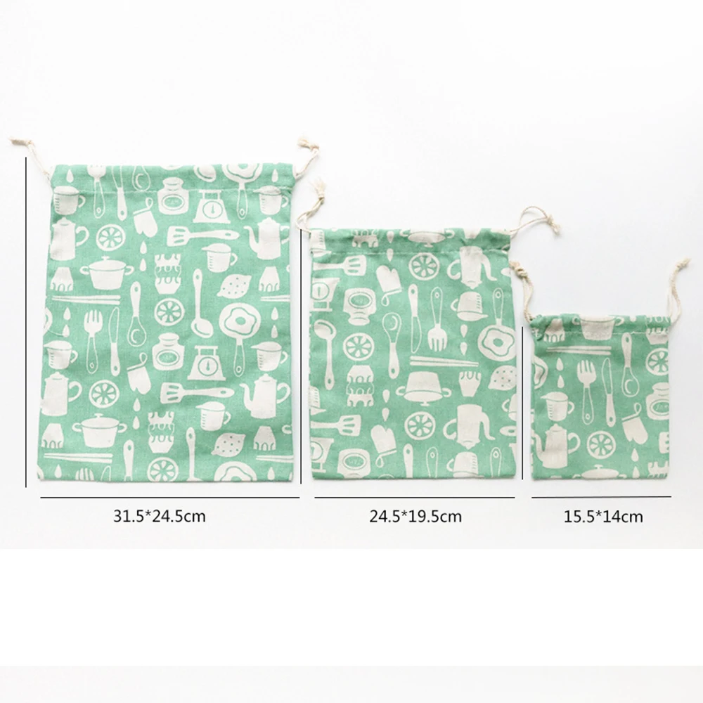 1 шт. переносная сумка-тоут на шнурке хлопковая и льняная для студентов маленькая