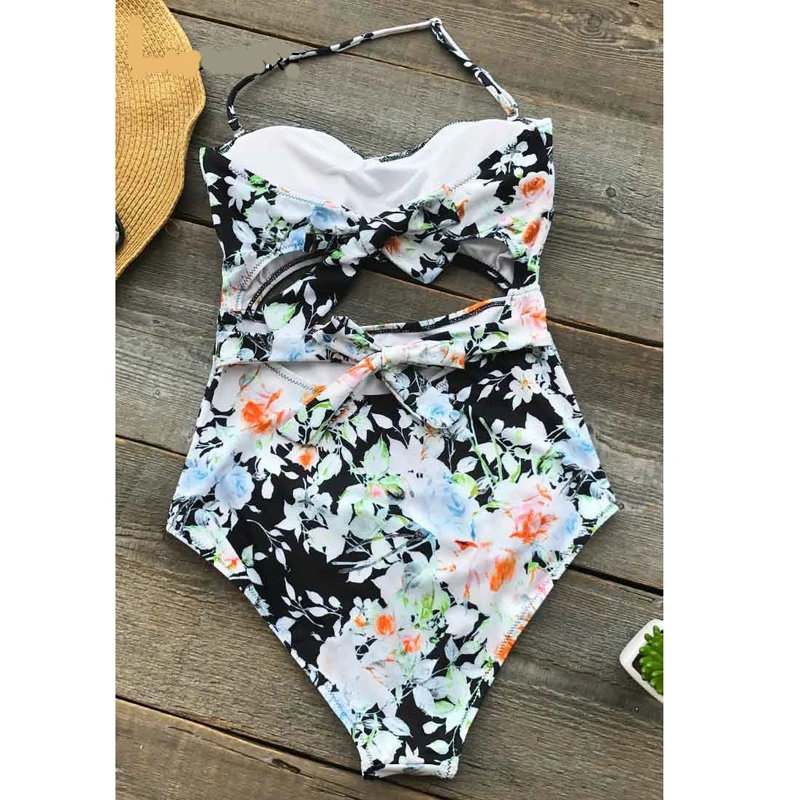 Монокини в полоску цельный купальный костюм женский Женская купальная одежда