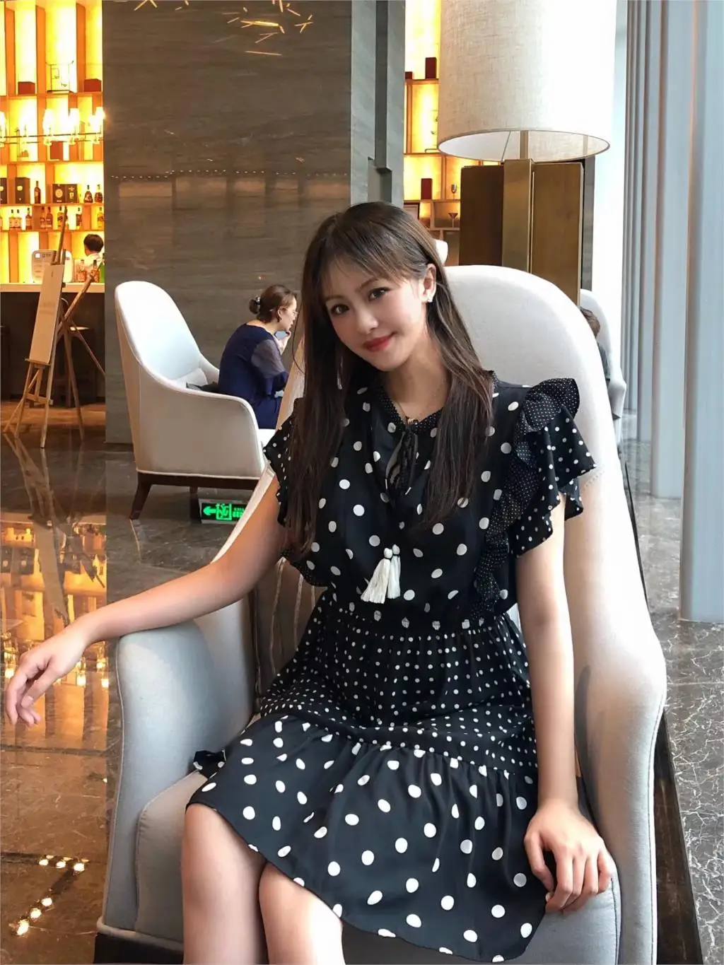 Летнее платье 2019 сексуальное богемное платья в белый горошек для девочек принт