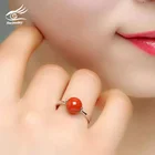 Кольцо из халцедона 7KMOOR, очаровательные ювелирные изделия из серебра 925 пробы, натуральный резной амулет, подарки для ее женщины YCJ1