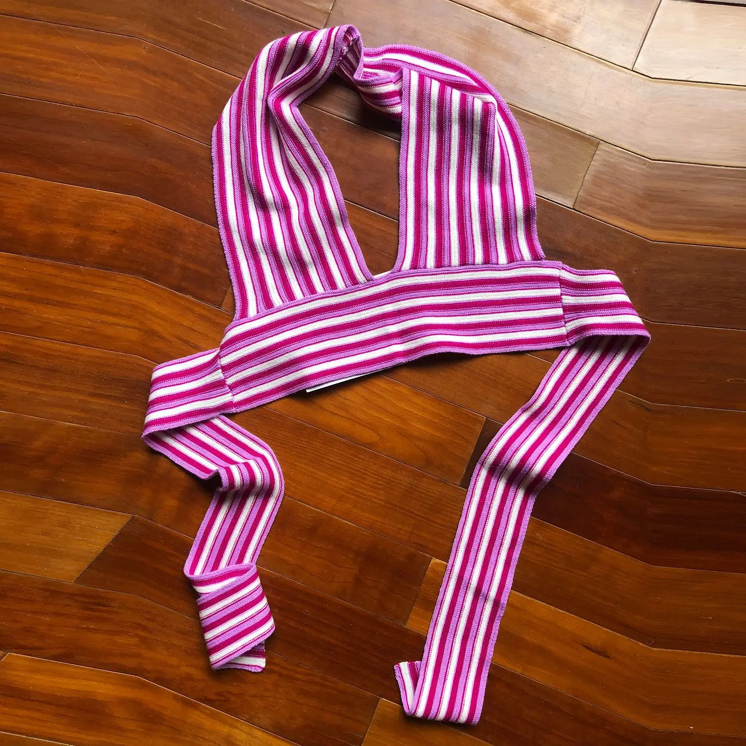 

V Neck Bandage Crop Top Knitted Women Sexy 2021 Summer Blue White Backless Sleeveless Casual Y2K Off Shoulder Tank Tops Party