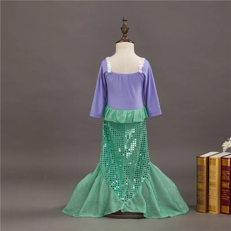 Моноласты хвост русалки костюм для костюмированной вечеринки Принцесса Ариэль