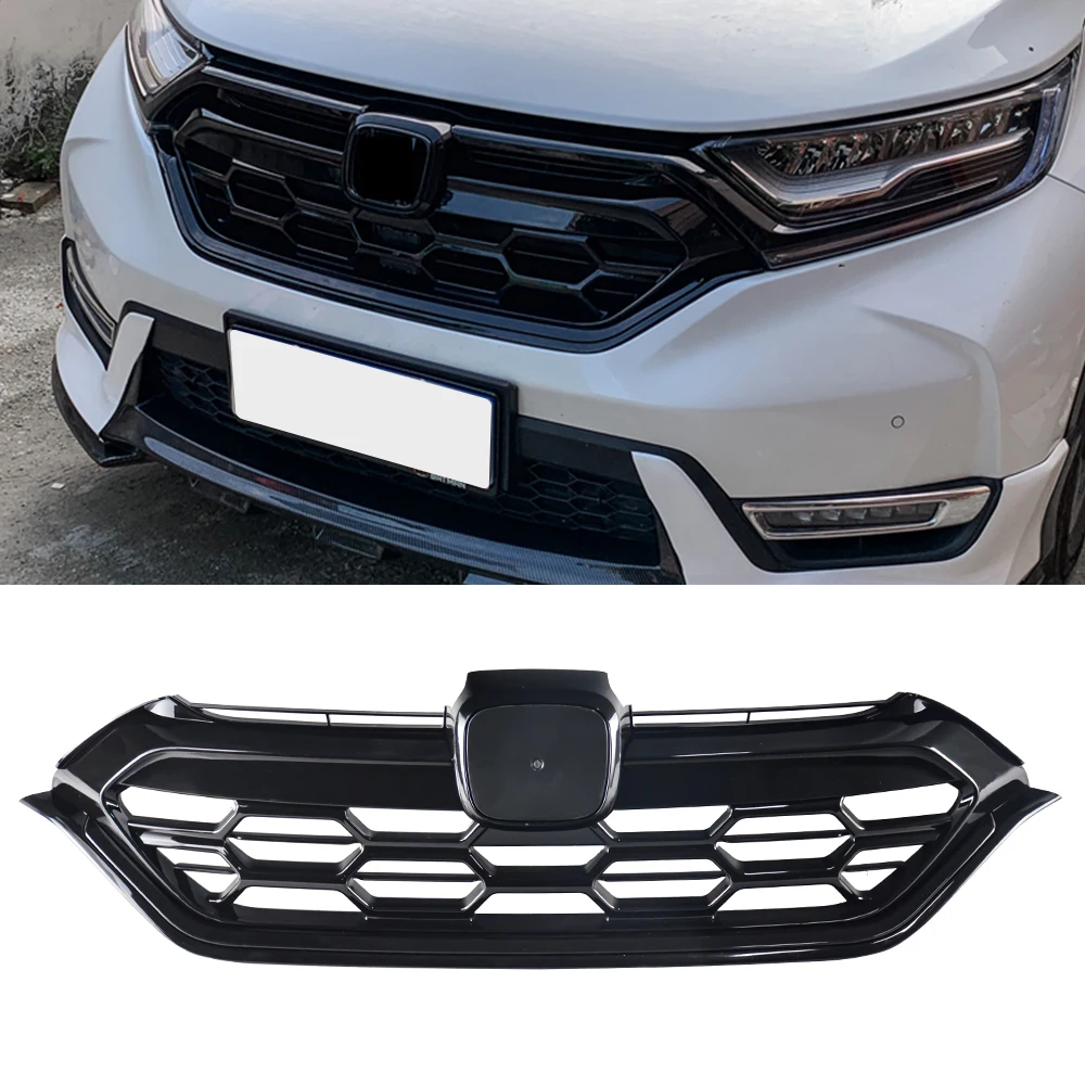 

Modified For CRV Racing Grill For CRV 2018 2019 2020 Front Bumper Grills Mesh Cover Front Grill Grille For Trims Bumper Grilles