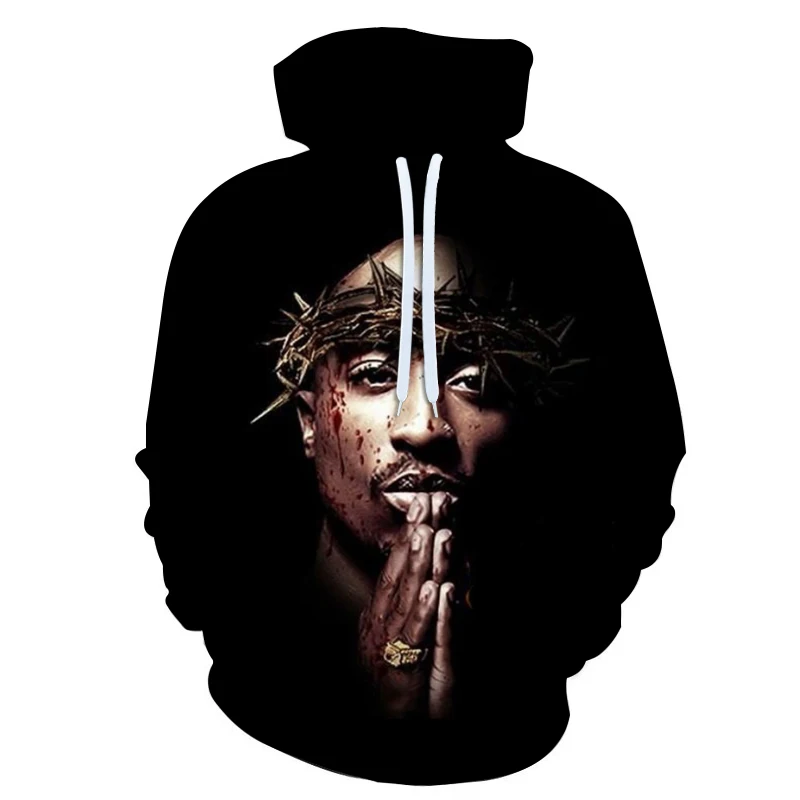 Мужские/женские толстовки, толстовка с длинным рукавом, 3D принт, 2pac, толстовки в стиле хип-хоп, пуловер с капюшоном, топы размера плюс S-6XL - Цвет: W5084