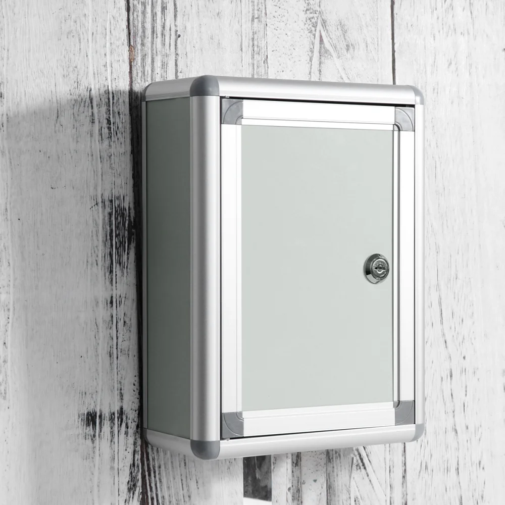 

Metal Mailbox Outdoor Security Locking Suggestion Box Newspaper Mail Letter Postal Wall Hanging Complaint Box With Lock