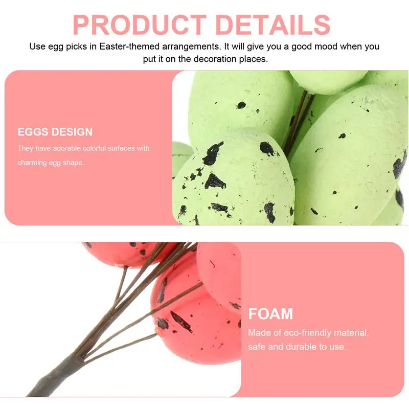 

8 Pcs Creative Easter Eggs Tree Adornment Vivid Festival Spotted Egg Branches