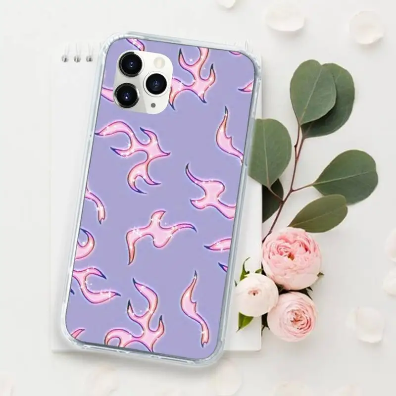 

Flame painting red pattern Phone Case for iPhone 11 12 mini pro XS MAX 8 7 6 6S Plus X 5S SE 2020 XR Luxury brand shell funda