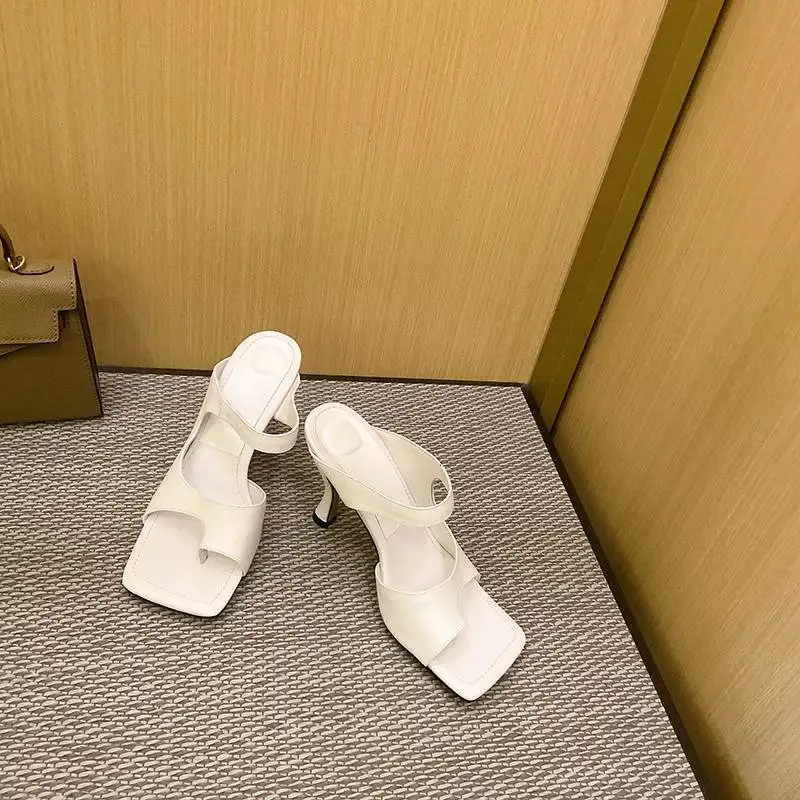 

Krazing Pot genuine leather super high heels peep toe colorful lovely mules flip flops nightclub cozy sexy dating sandals l29