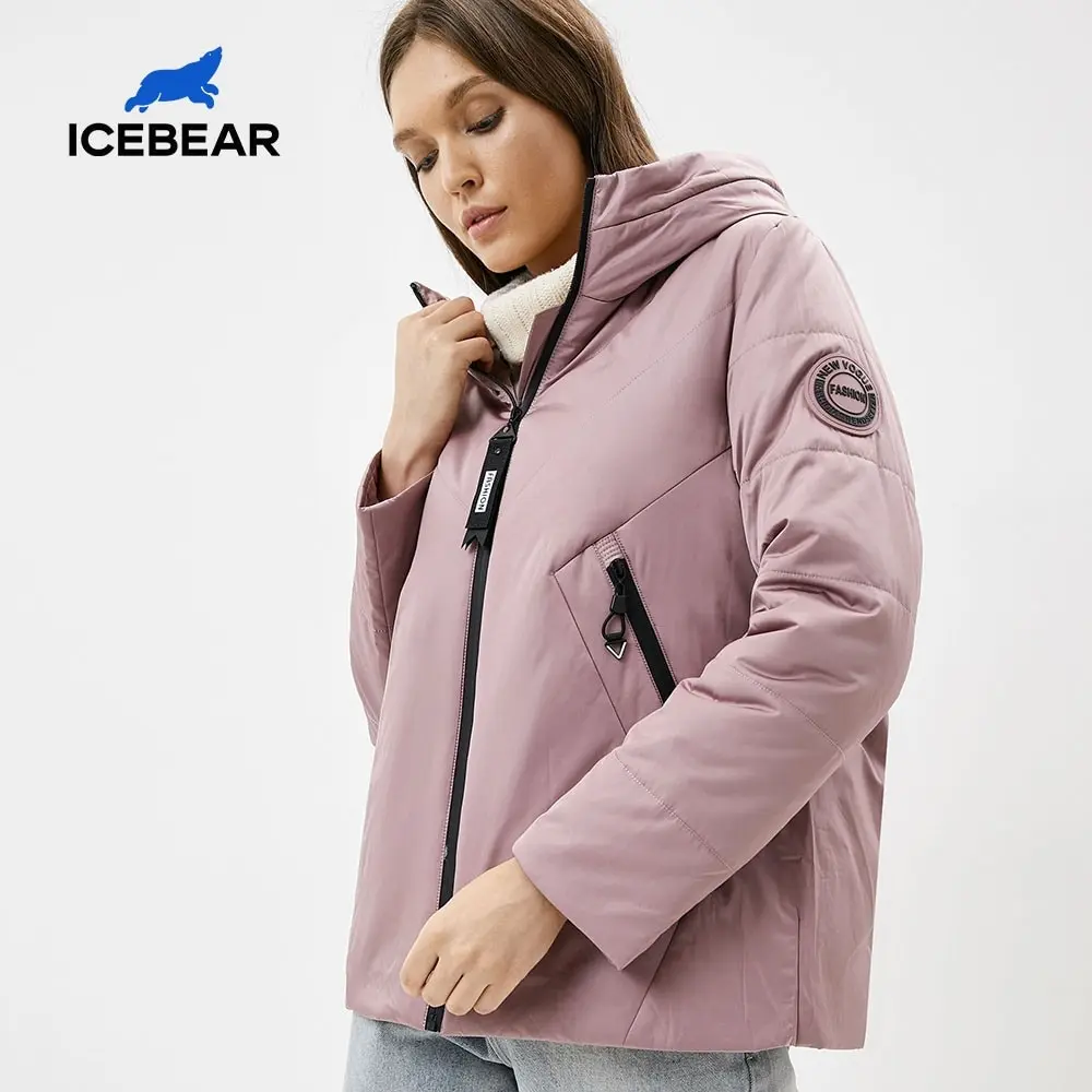 Короткая куртка ICEBEAR с капюшоном|Женские парки| |