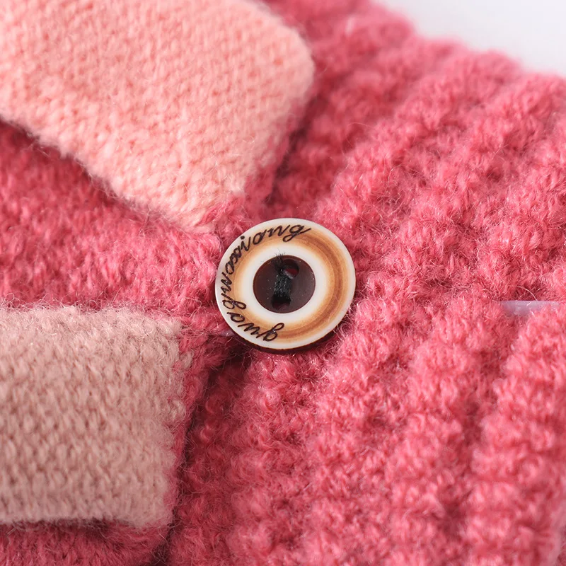 Зимние рождественские детские теплые перчатки для начальной школы кашемировые