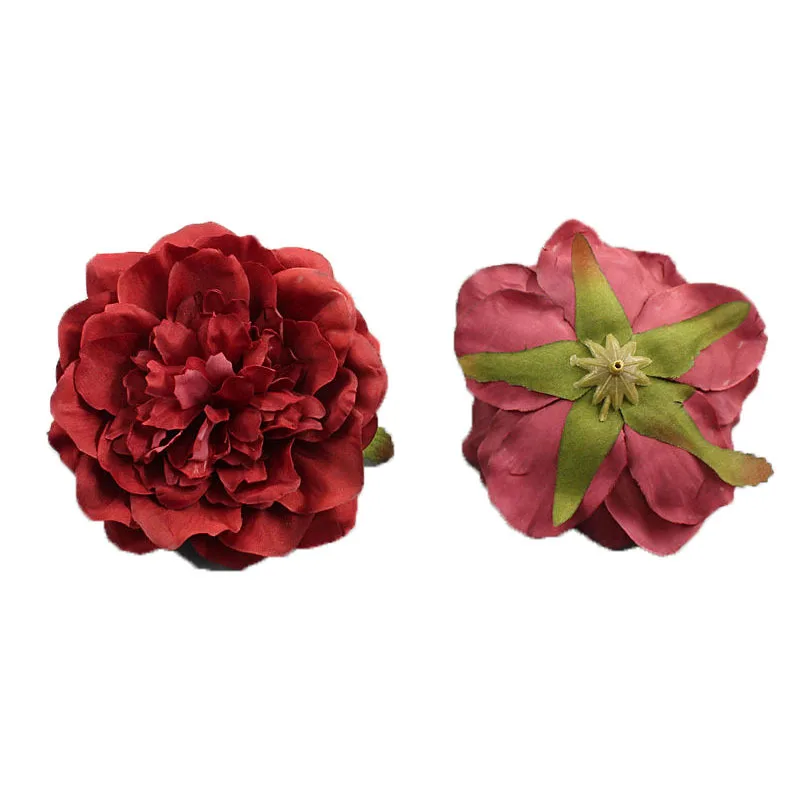 10pcs 10cm Silk Flowers For Home Decoration Large Peony Artificial Flower Head Wedding Diy Crafting Wall Backdrop | Дом и сад