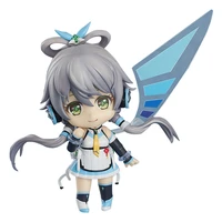 bandai genuine anime vsinger action figures 10cm luo tianyi q version movable pvc model toy collection ornaments gift