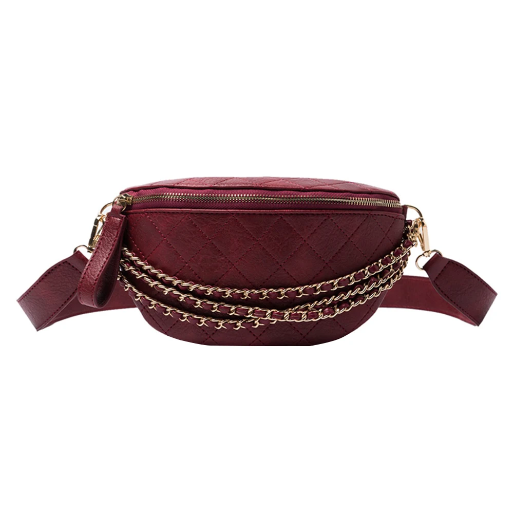 

Women Casual Travel Chest Belt Packs Chain Fanny Bag Chain Crossbody Satchel Popular Simple Female Daily Bag