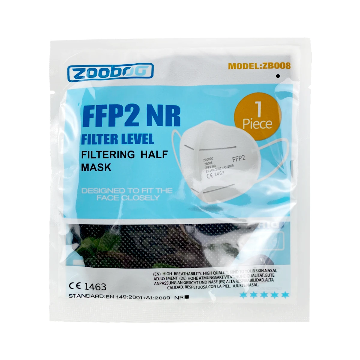 ZOOBOO ffp2 маска для лица KN95 маски 5 слоев фильтровальная fpp2 защитные | Красота и