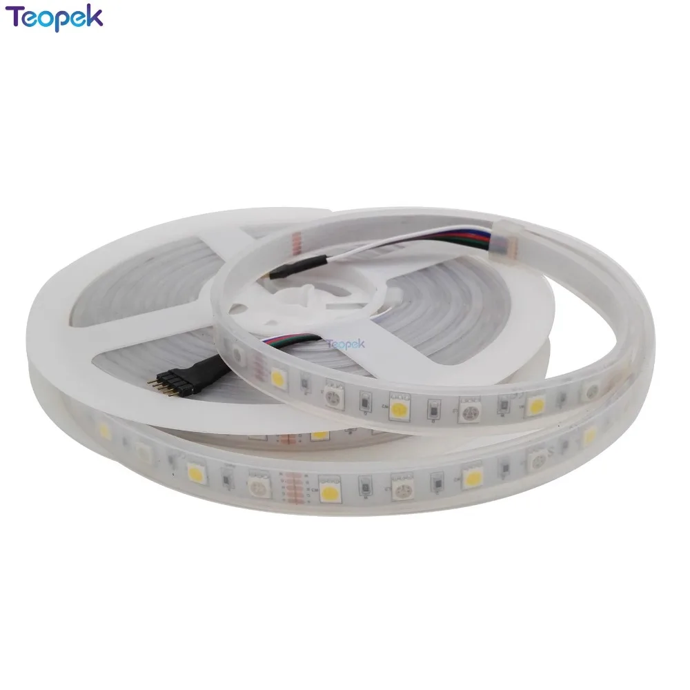 RGBW СВЕТОДИОДНАЯ лента SMD 5050 5 м 60 светодиодный/м 300 светодиодный s RGB+ холодный белый или теплый белый RGBWW RGBCW светодиодный скотч IP30/IP65/IP67 10 мм PCB DC12V