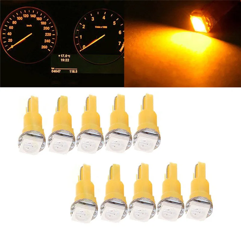 Светодиодные лампочки T5 5050 1SMD прочные светсветильник Ники по выбору 10 шт.