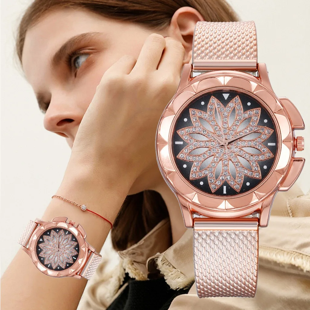 

The Latest Top Fashion Ladies Steel Belt Watch Wild Lady Creative Fashion Gift Mesh Stainless Steel Bracelet Casual Wrist&50