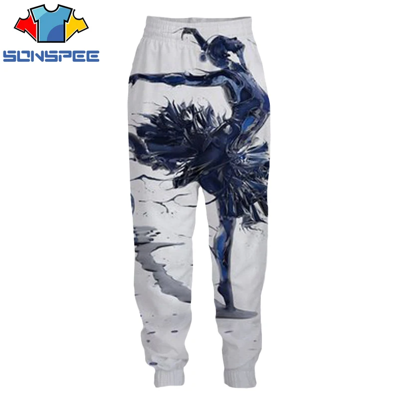

SONSPEE Adult Unisex Long Pant Casual Streetwear Novelty Fashion Trousers Graffiti novelty 3D Printing Harajuku Men Sweatpants
