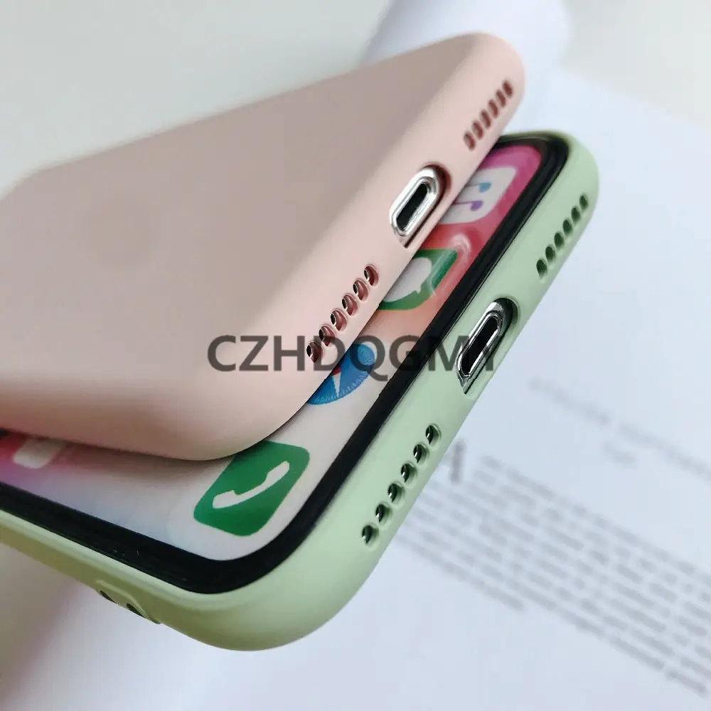 10pcs/lot Liquid Silicone Rubber Soft Case For iPhone 13 mini 12 11 Pro X XS Max XR 6 6S 7 8 Plus se2 Phone Coque | Мобильные