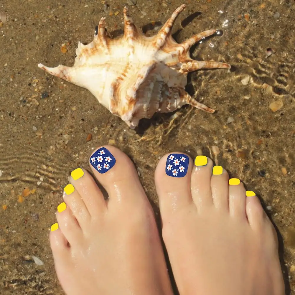 1 лист наклеек для дизайна ногтей обертывает новые цветущие ремешки ярких цветов