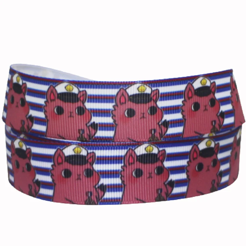 

50yards/lot 16mm 22mm 25mm 38mm 50mm 75mm Cute Animal Printed Grosgrain Ribbon FOE for Holiday Gift Decoration DIY Hair Bows