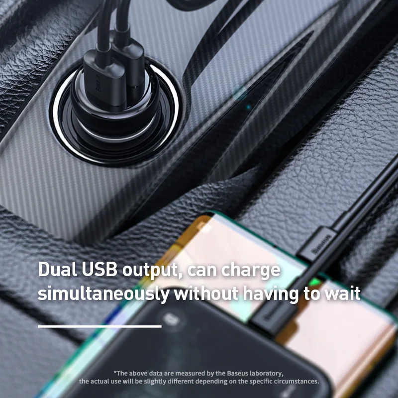 Baseus USB Автомобильное зарядное устройство беспроводной громкой связи fm
