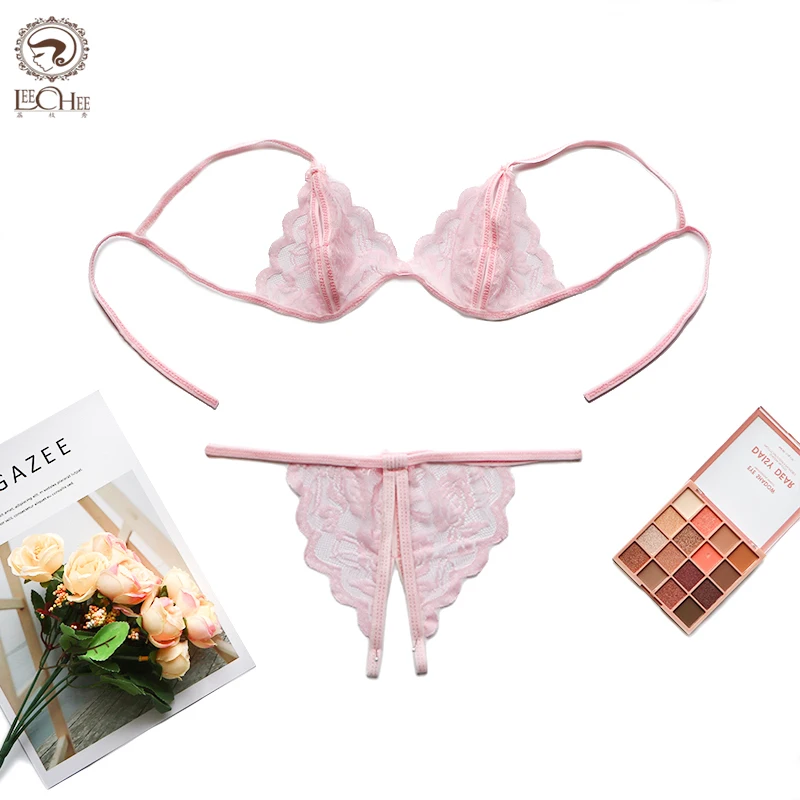 Комплект кружевного нижнего белья сексуальный женский открытый бюстгальтер Intimo