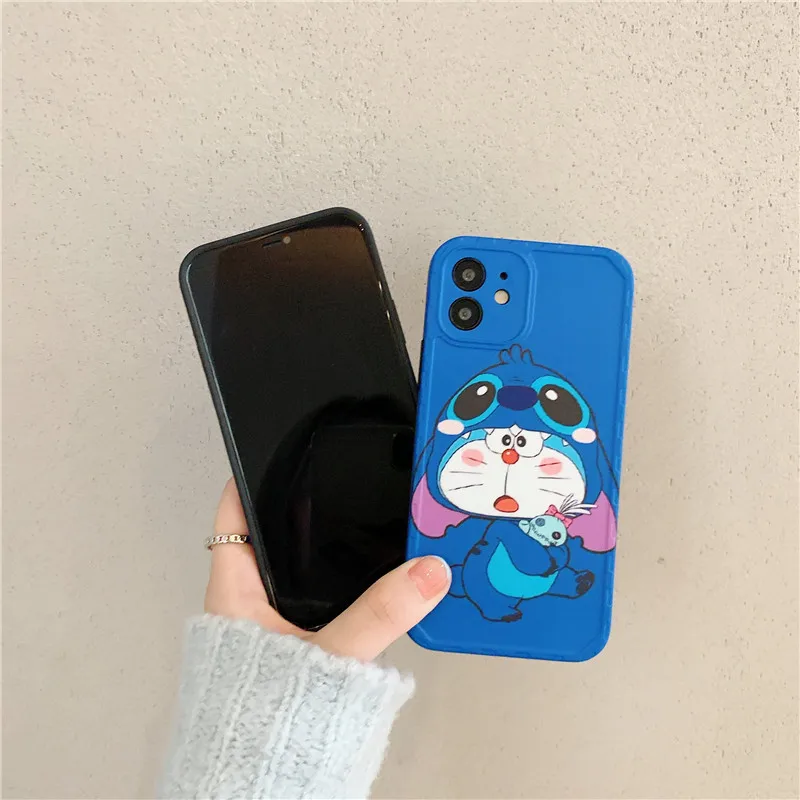 

Doraemon Blue Anime Cartoon Cute Couple Silicone Phone Case for iPhone7/se2/7p/8p/xs/xsmax/xr/11pro/11promax/12/12promax/12mini