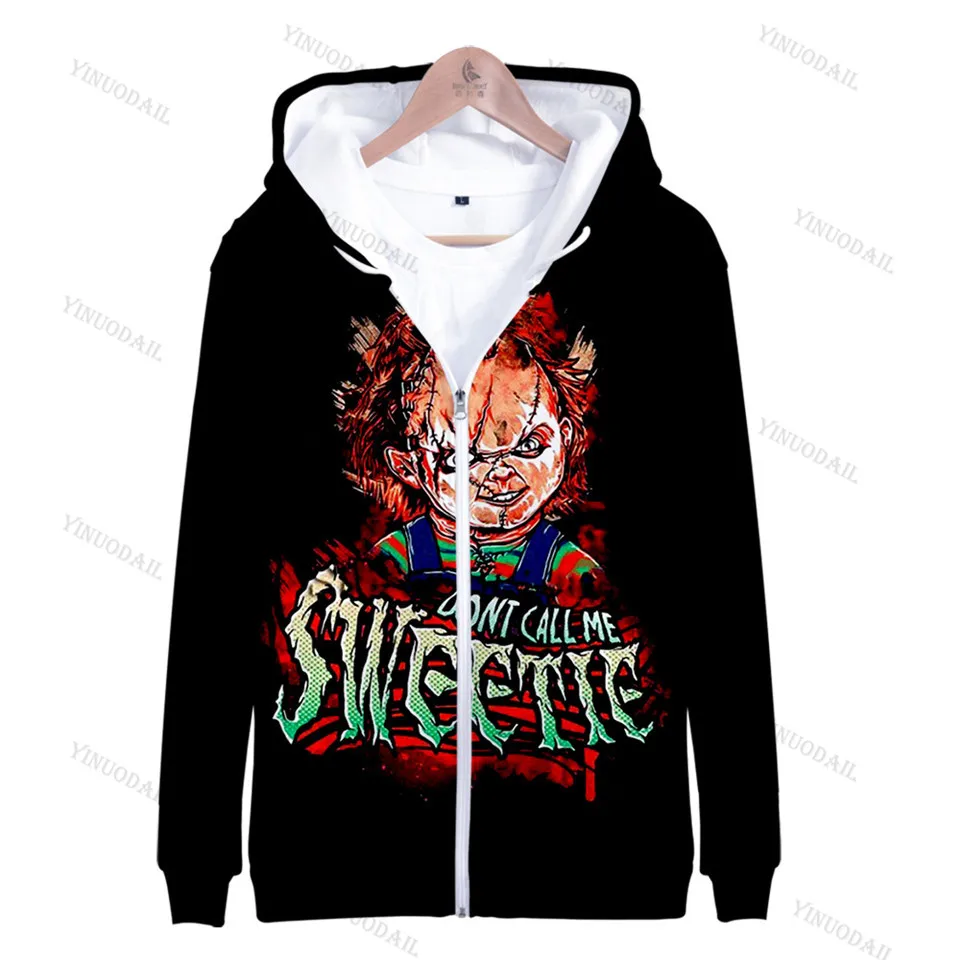 

Kids Zipper Hoodies The Evil Good Guys 3D Printed Hoodie Sweatshirt Boys Girls Halloween Chucky Jacket Kids Children Clothes