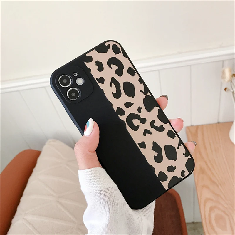 Luxury Leopard Print Phone Case For iPhone 13 12 Pro Max 11 Pro Max 7 8 Plus XS Max X XR SE2020 12 Mini Silicone Soft Back Cover
