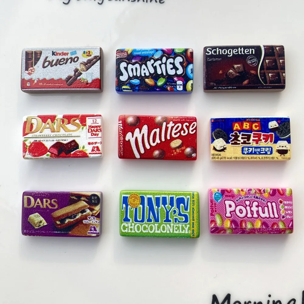 10pcs simulation chocolate candy box flatback resin cabochon kawaii doll house decoration diy scrapbooking crafts accessories free global shipping