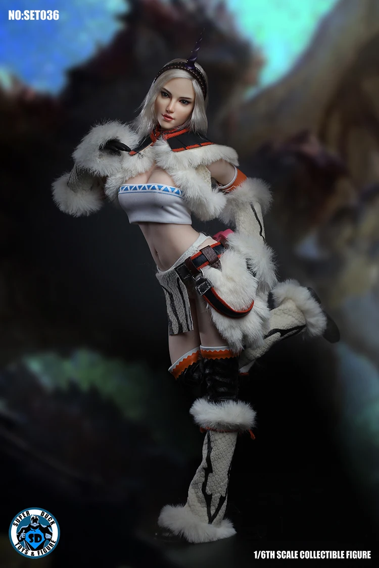 1/6 SET036 сексуальный женский монстр Охотник Единорог голова комплект одежды для 1" Женский PH кукла S10D фигура тела