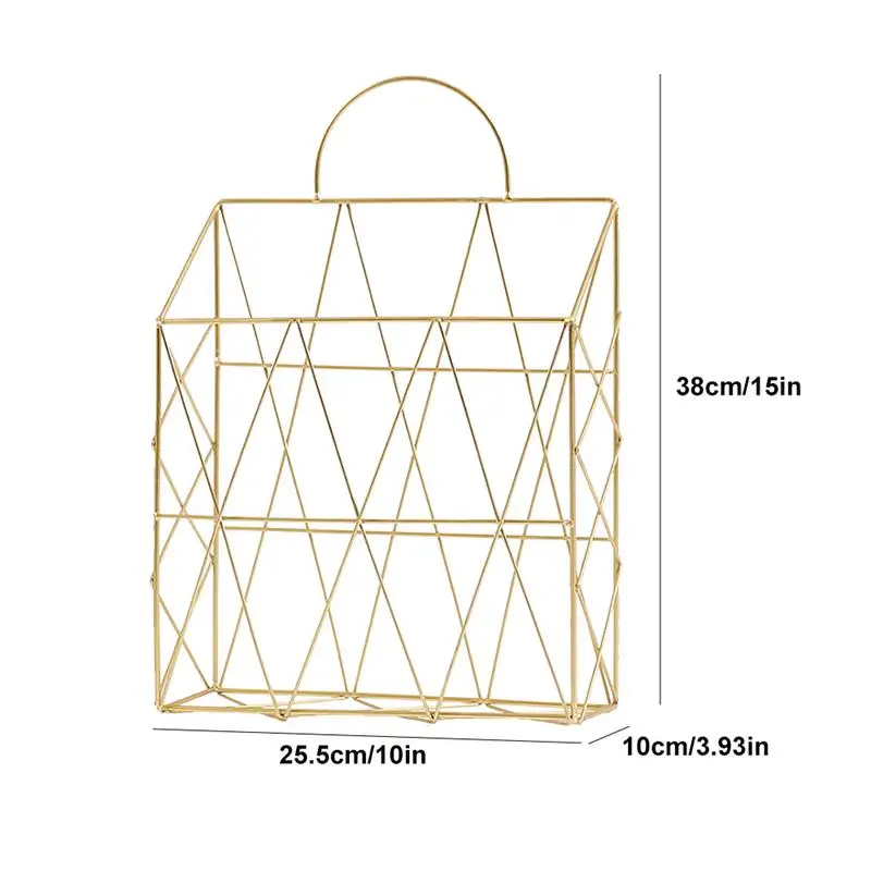 magazine holder hanging wall mounted newspaper book rack document file organizer basket metal display shelf storage container free global shipping