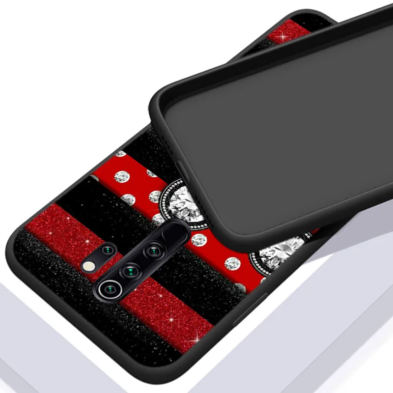 Red Mickey Minnie For Xiaomi Redmi Note 11 11S 10 9 8 7 6 Pro 5G 4G Silicone Soft Shockproof Black Phone Case Coque Capa Cover