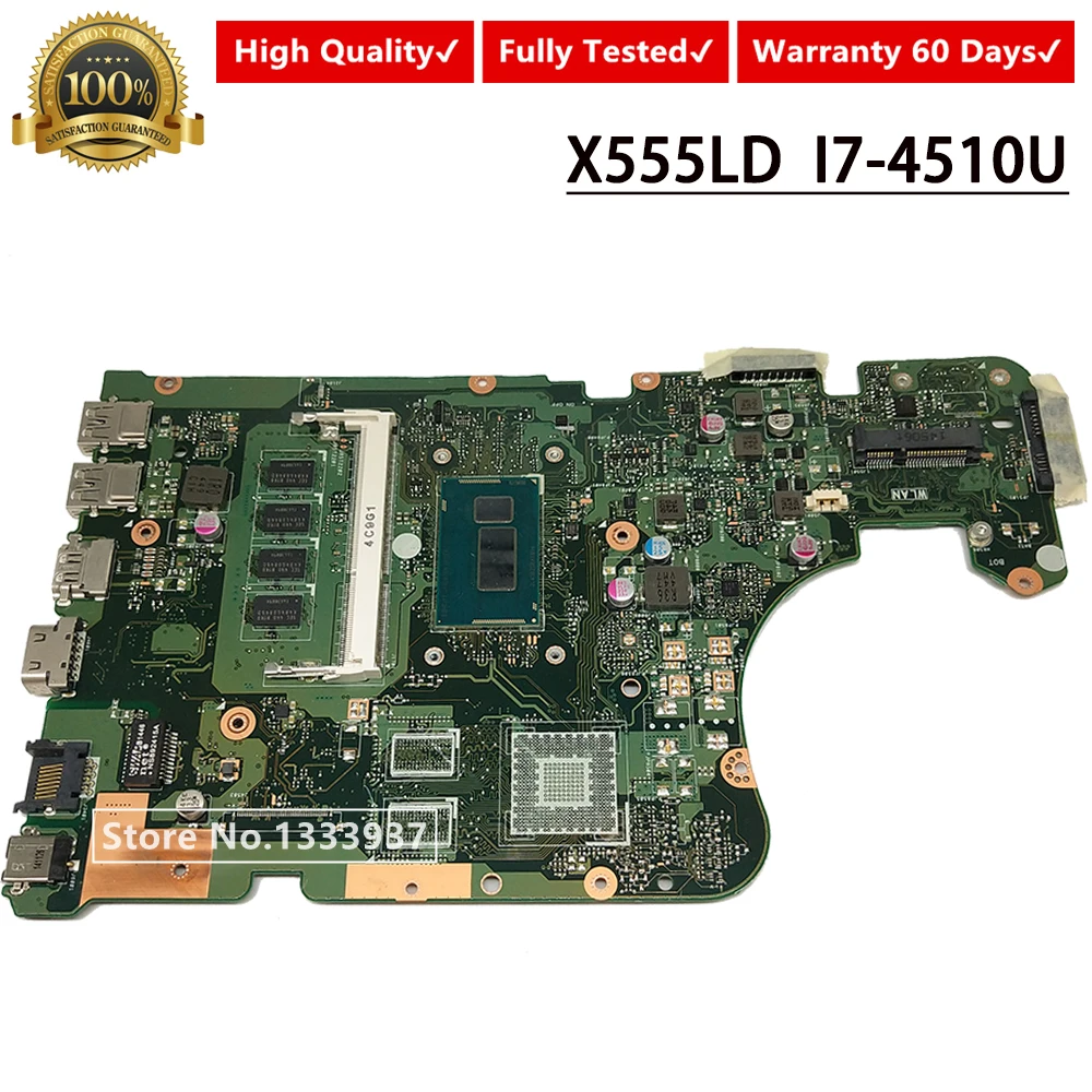 X555LD Материнская плата ноутбука I7-4510U SR1EB 3 1 для ASUS X555LA X555LF X555LJ X555L X555 материнская |