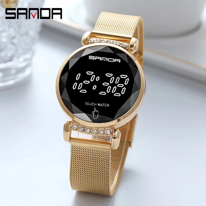 Sanda Новый сенсорный экран светодиодный электронный механизм двойная Пряжка