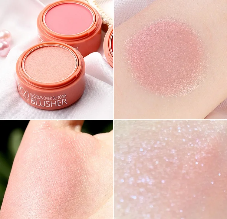 Румяна для лица румяна розовая пудра пигментный макияж слюда щек минеральные