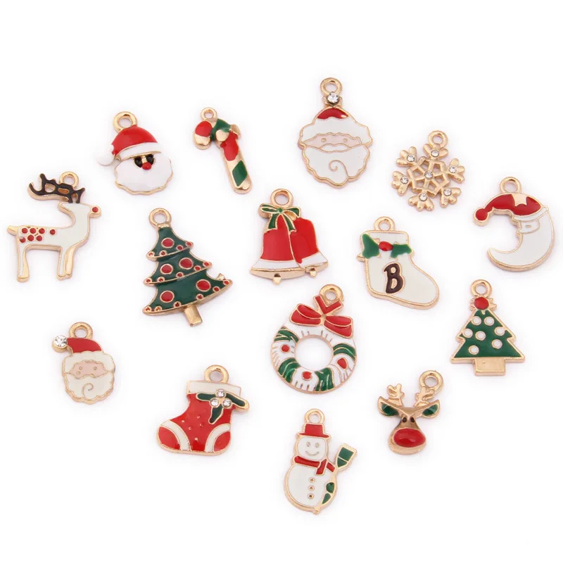 10 шт. эмалевые кольца в рождественском стиле | Украшения и аксессуары