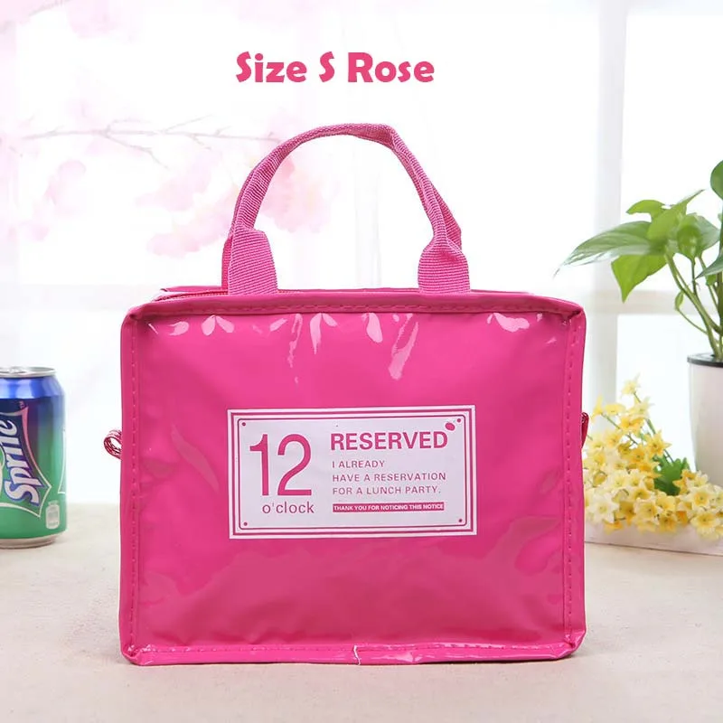 Rose Size S Портативный Термальность сумка Водонепроницаемый соска для малышей с изображением бутылки из-под молока органайзер для детей обед хранения грудного вскармливания сумочка из искусственной кожи - Цвет: Rose Size S