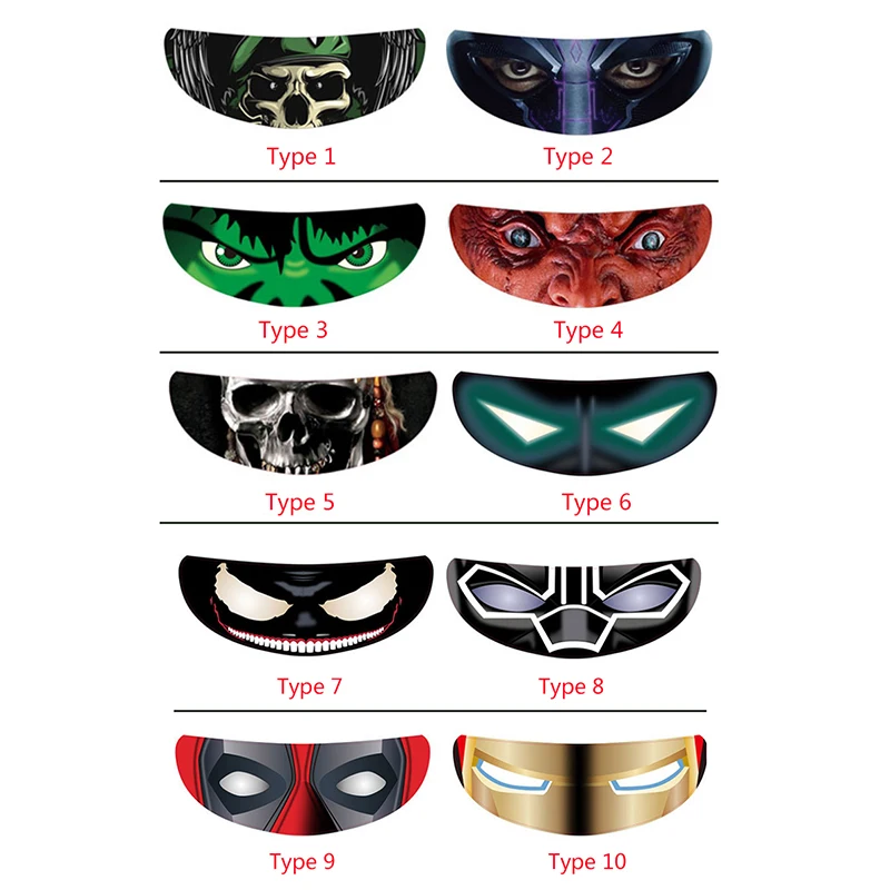 Декоративная наклейка на шлем съемная козырек для мотоциклетного шлема